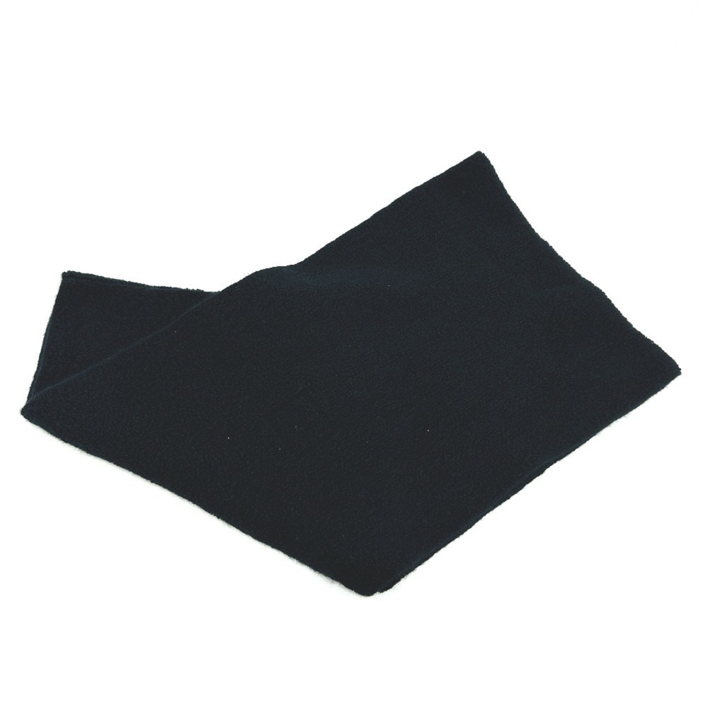 HERMES H-logo Snood Scarf, Cashmere, Women's, Black